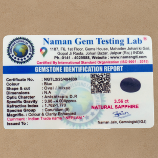 Natural Blue Sapphire (Neelam)